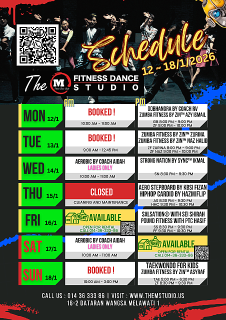 SCHEDULE 12 TO 18 JAN 2026